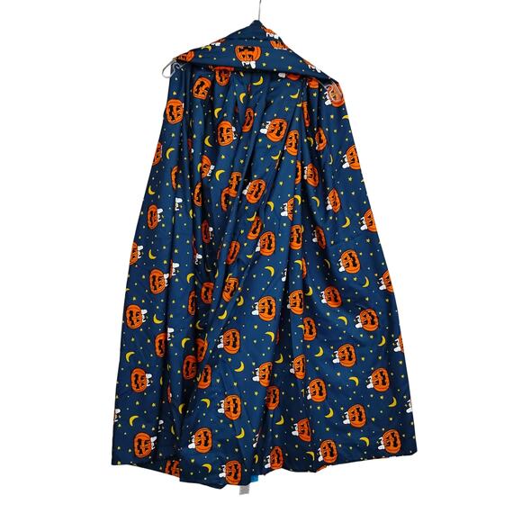 New Peanuts Snoopy Spooky Halloween Queen Sheet Set Pumpkin Navy Blue Stars Moon - Picture 5 of 8